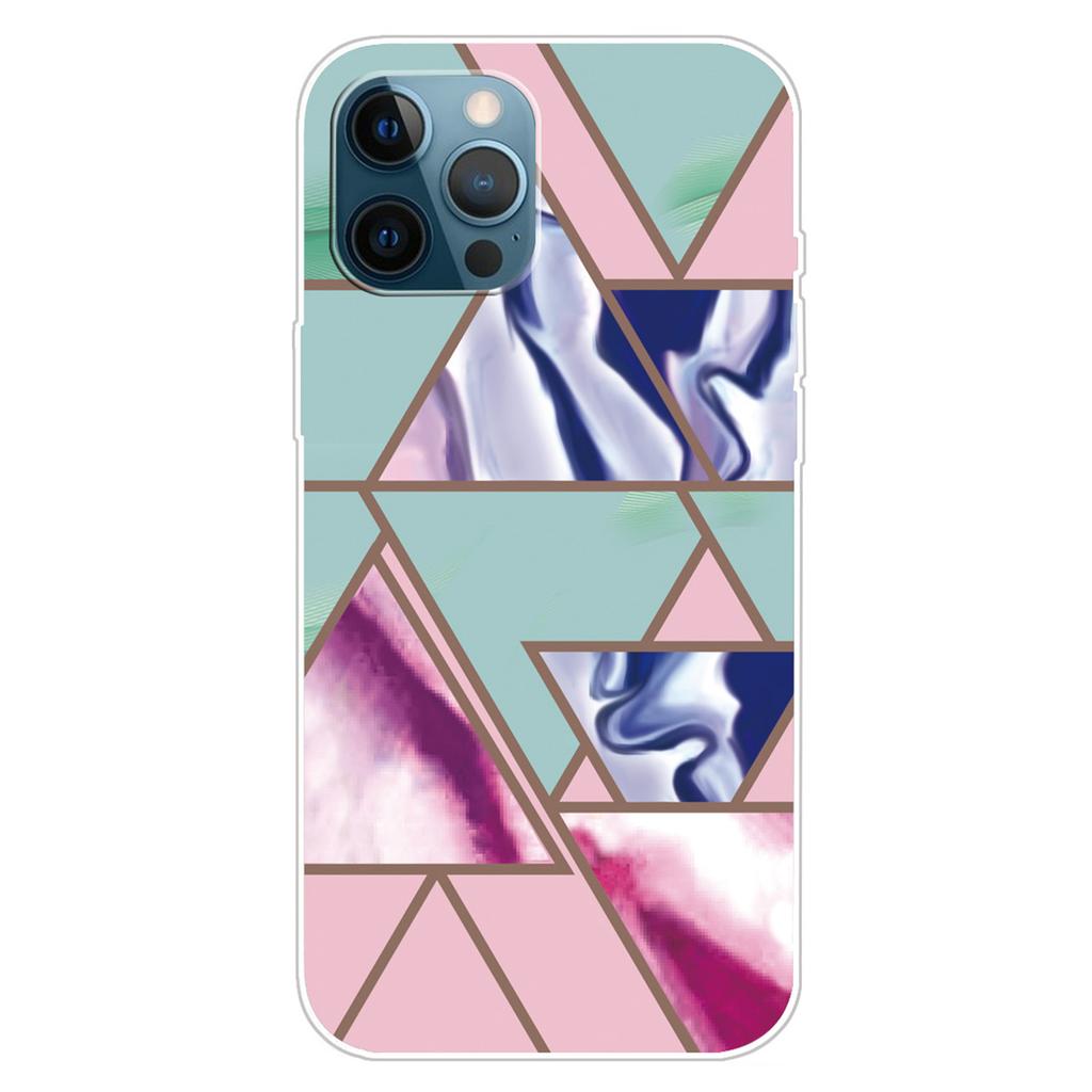 For iPhone 16 Pro Case Abstract Marble Pattern Printing TPU Phone Cover