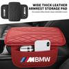 Leather Car Armrest Center Console Pad Auto Seat Arm Rest Mat For Performance M E87 E30 E46 E28 F35 G20 E93 F20 X3 X