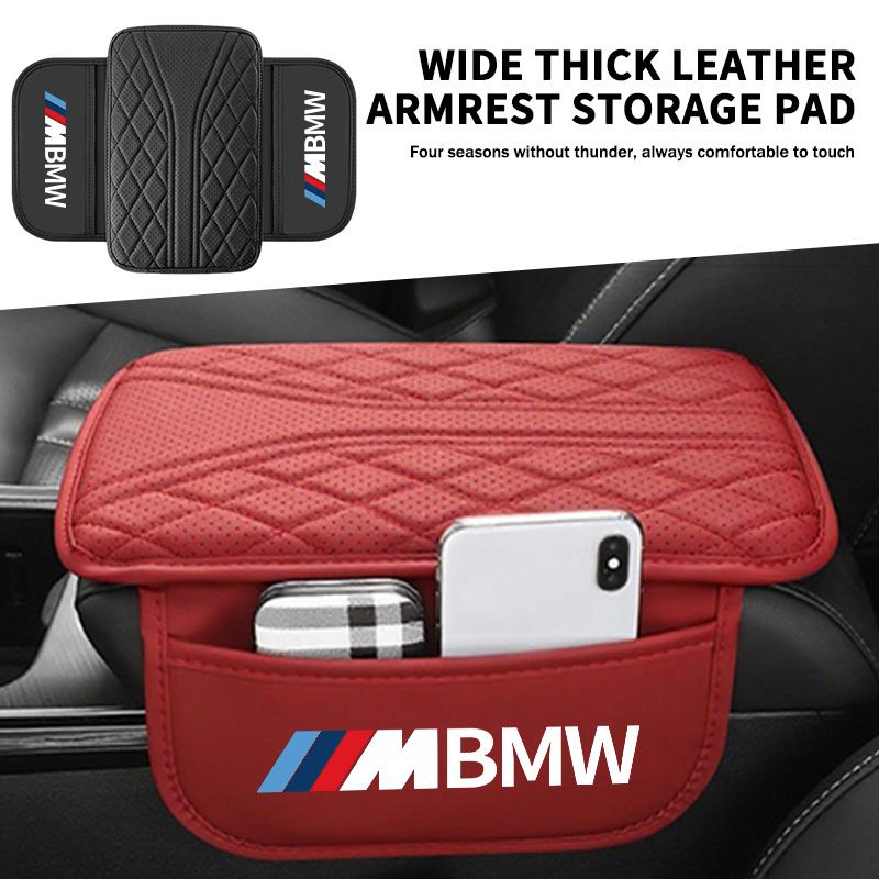 HVHE9 Leather Car Armrest Center Console Pad Auto Seat Arm Rest Mat For BMW Performance M E87 E30 E46 E28 F35 G20 E93 F20 X3 X