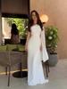 Luxury Spring 2025 Long Sleeve Silky Flowing Slim Fit Dress for Women