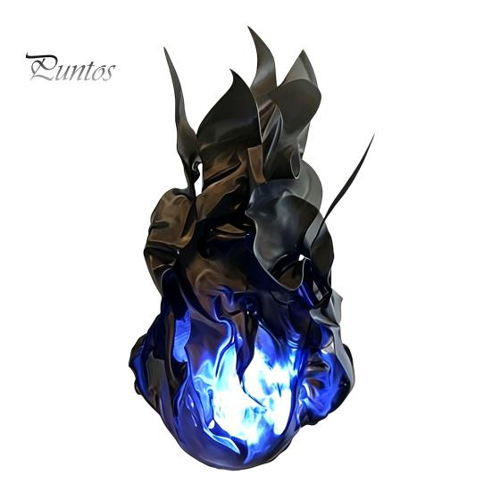 Glowing Flame Effect Toy Floating Fireball Prop, LED Halloween Handheld Prop for Cosplay, Realistic Burning Battery Powered Stage Light Party