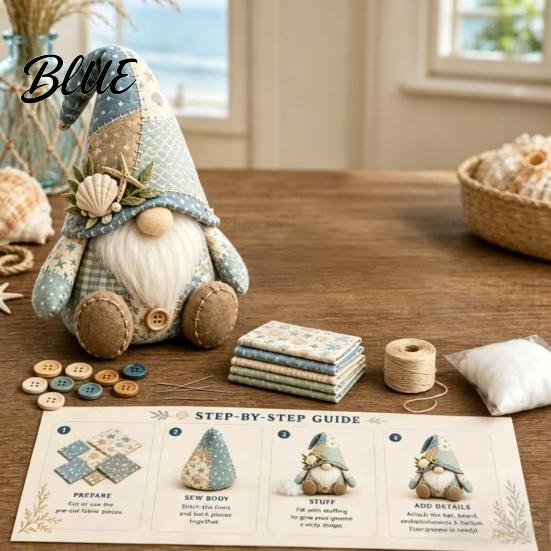 Kit de Costura Creativo Kit de Gnomo Patchwork DIY Proyecto Artesanal Navideño 3D para Principiantes Adultos Regalo Piezas de Tela Pre-cortadas