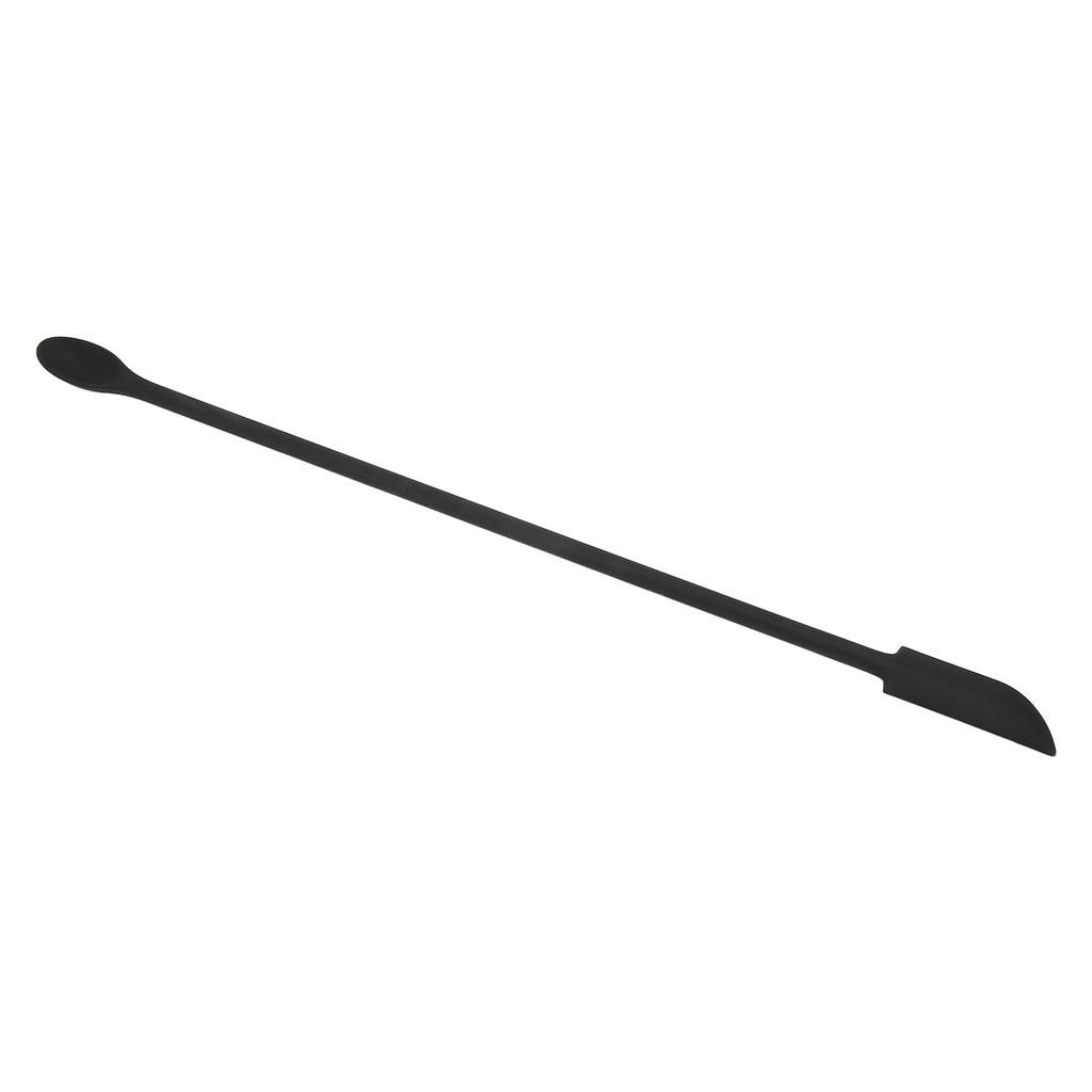 Makeup Spatula Tool Double Side Silicone Mini Lengthened Slim Jam Spatula (Black)