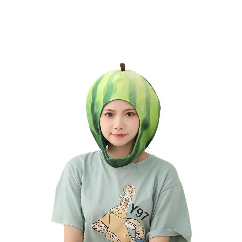 Cartoon Oval Watermelon Hood Hat, Plush Hood, Photo Props, Photo Props, Cartoon Hood
