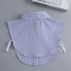 Detachable Fake Collar Stripes Lapel Half Shirt New Shawl Wrap  Women Girls