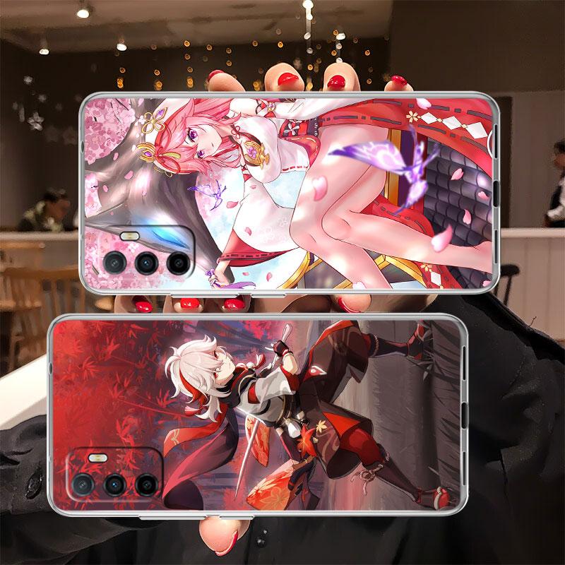 IK34 Genshin Impact Girl Case for Motorola E13 E15 E20 E22 E22I E22S E30 E32 E40 E7 E7I G Plus Power Play Stylus G22 G14