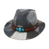 Children'S Travel Vacation Sunscreen Hat New Retro Denim Splicing Top Hat Ethnic Style High-End American Jazz Hat