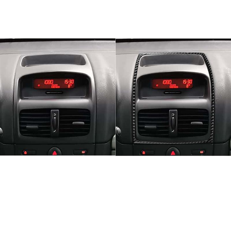 For Renault Clio 2002 - 2005 Models  Carbon Suitable Fiber Car Central Panel Frame Interior AccessoriesTrim Sticker