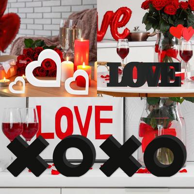 Valentine's Day Heart Desktop Ornament - Romantic Couple's Display