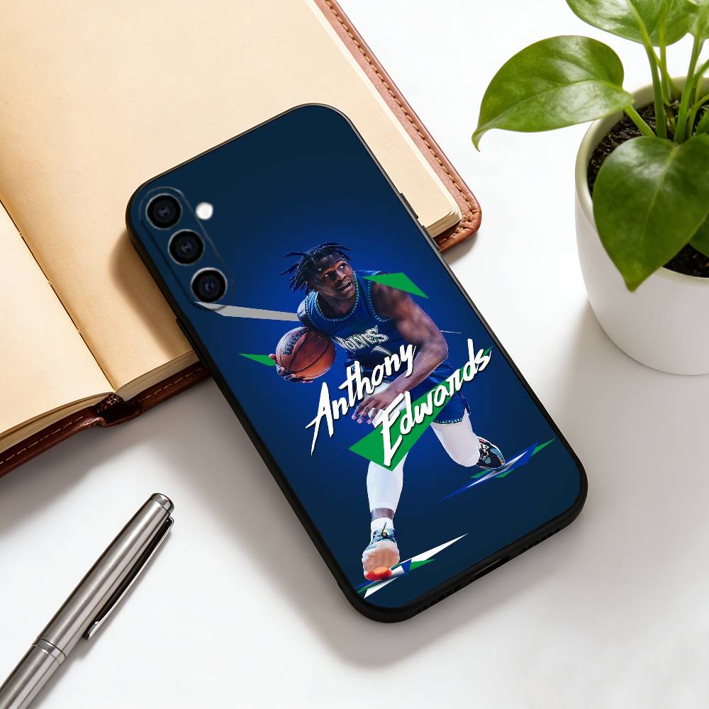 

Anthony Edwards Phone Case Black Silicone Soft For Samsung Galaxy A73,A72,A71,A70,A53,A52,A51 Samsung a71 5g