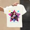 Style Round Neck Short Sleeved Top Fans Gifts Kids Clothes Summer Kpop Popular Cartoon Print Childrens Design Casual Harajuku