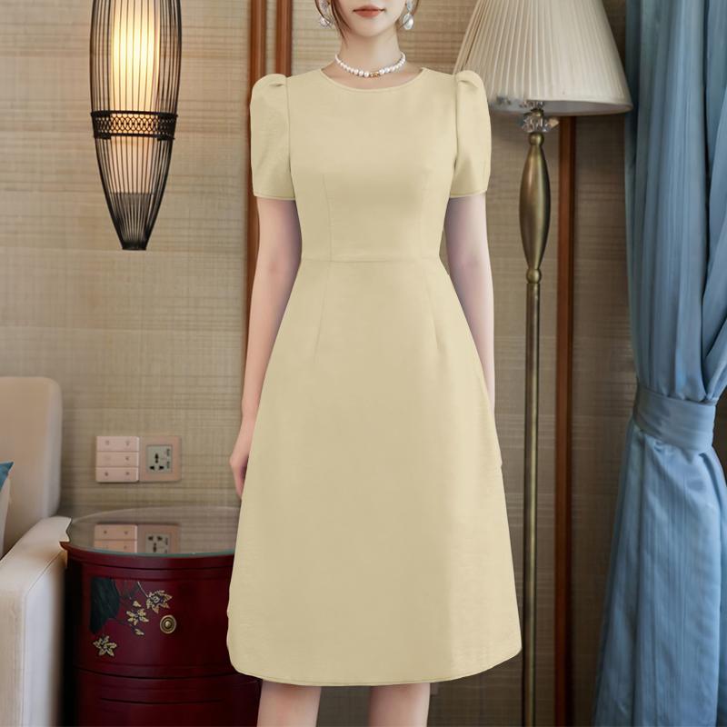 ZANZEA Women Summer Casual Round Neck Short Sleeve Dress