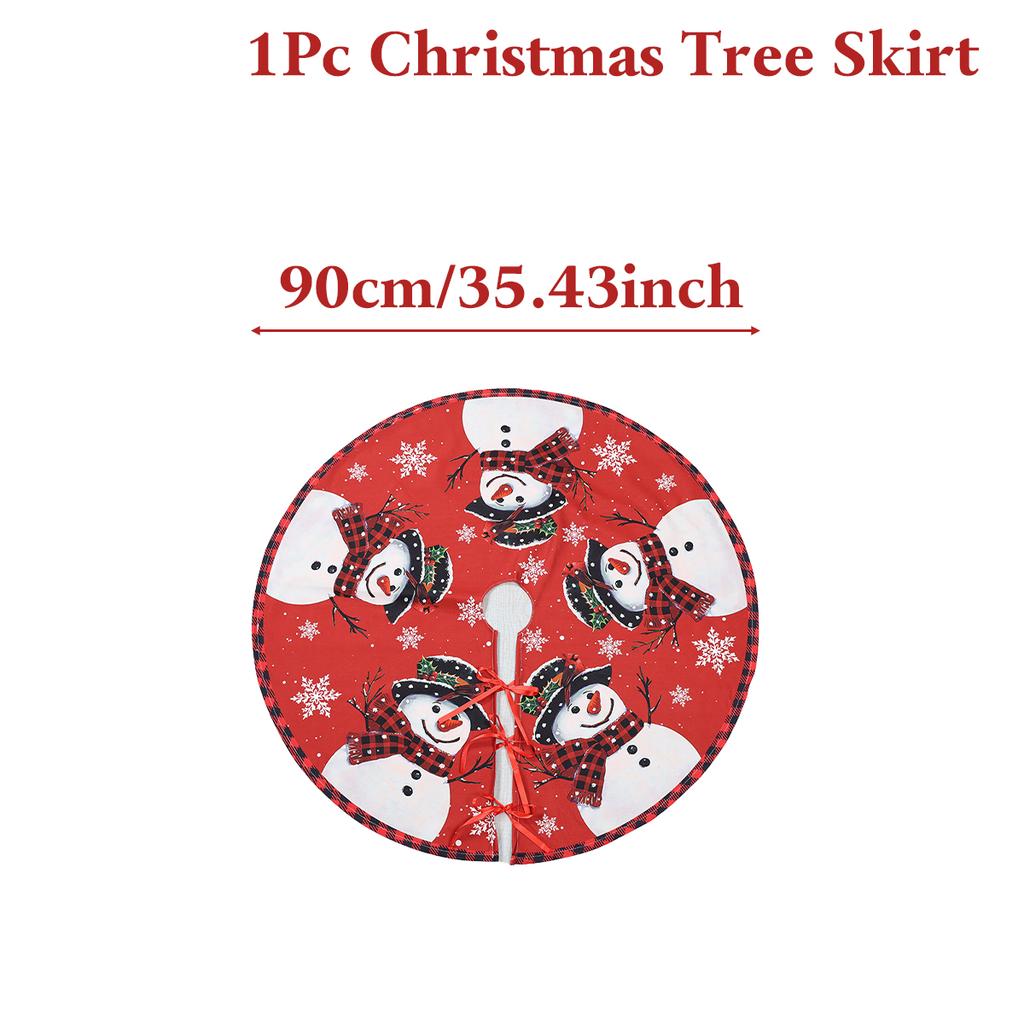 Christmas Tree Skirt Merry Christmas Decoration for Home 2026 Santa Claus Xmas Tree Foot Cover Decor Navidad Natal New Year 2026