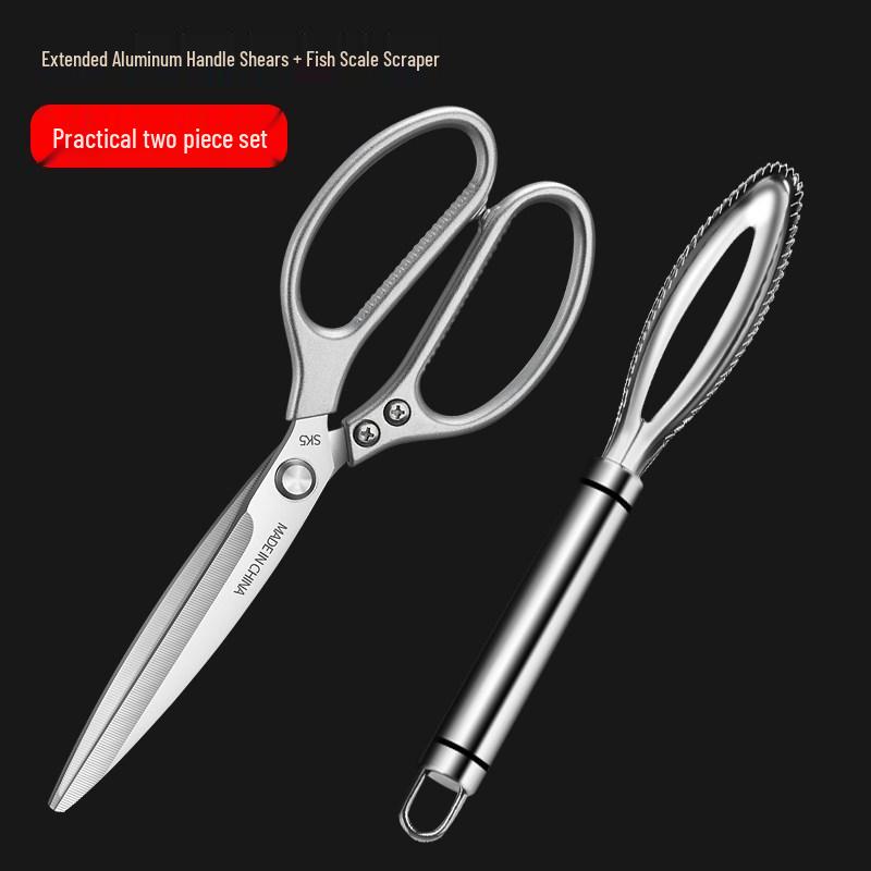 German-Style Commercial Kitchen Shears: Heavy-Duty Bone-Cutting and Multi-Use Food Scissors