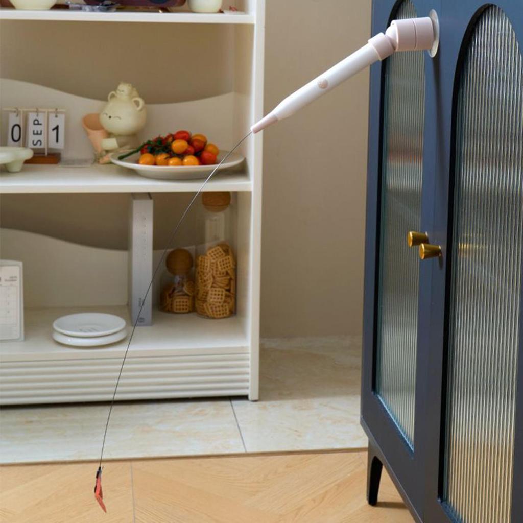 Cat Interactive Toys Suction Cup Smart Interactive Moving Cat Toys Teaser Wand For Small Medium Kitten Home Apartment Play