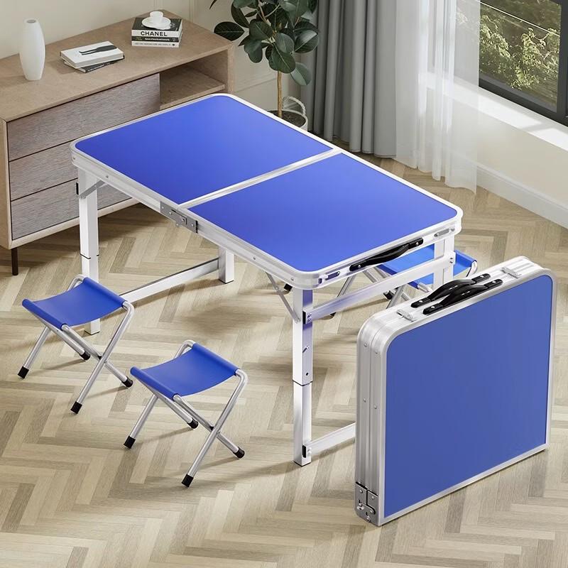 Portable Outdoor Aluminum Folding Table with Stools