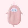 Cute Pig Embroidered Hanging Hand Towel, Absorbent Coral Fleece Kitchen Towel, Dish Cloth