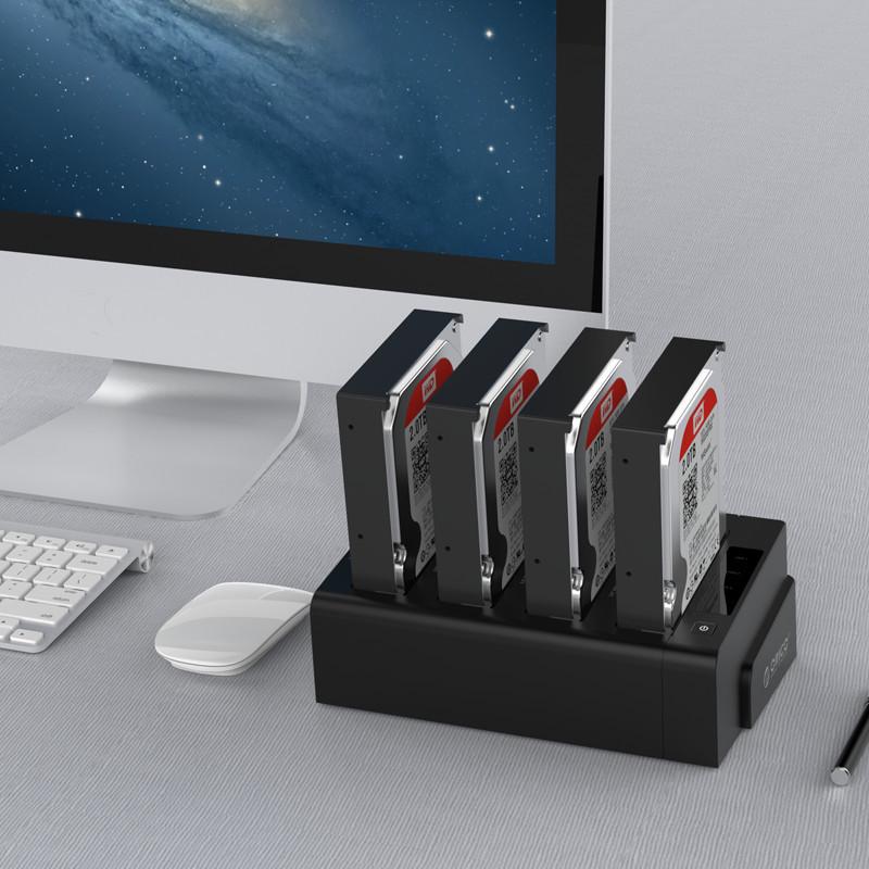 ORICO 6648US3-C Stacja dokująca USB 3.0 z czterema slotami na HDD z funkcją klonowania offline 1-do-3