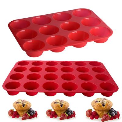 Silicone Muffin Pan Mini Cupcake Maker 6 And 12 Cups Baking Mold For Homemade Qukiches Frittatas Muffins Tray Tin Bakeware Tools