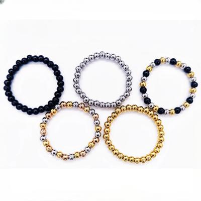 8MM Stainless Steel Bracelet Women Bead Bracelet for Women Men Jewelry Couple Bracelet Charm Bracelet Jewelry Accessory Gift
