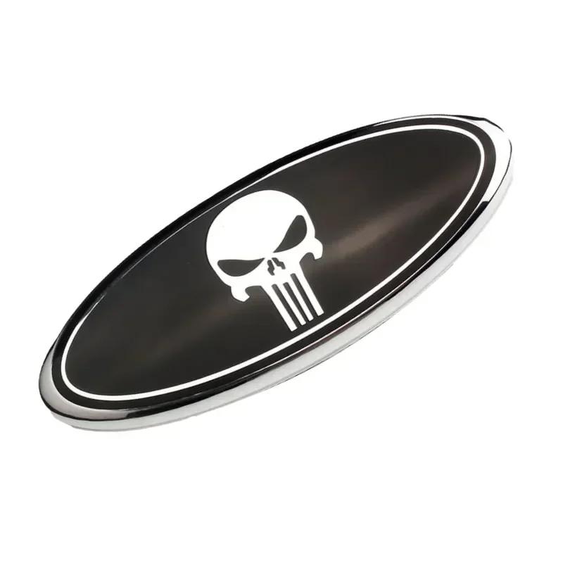 58x22mm Alloy Auto Steering Wheel Emblem Sticker for Ford Fusion Ranger Ecosport Fiesta Kuga Edge Focus Mk4 Mondeo Escape ST GT