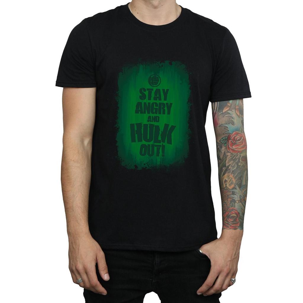Marvel Mens Hulk Stay Angry T-Shirt