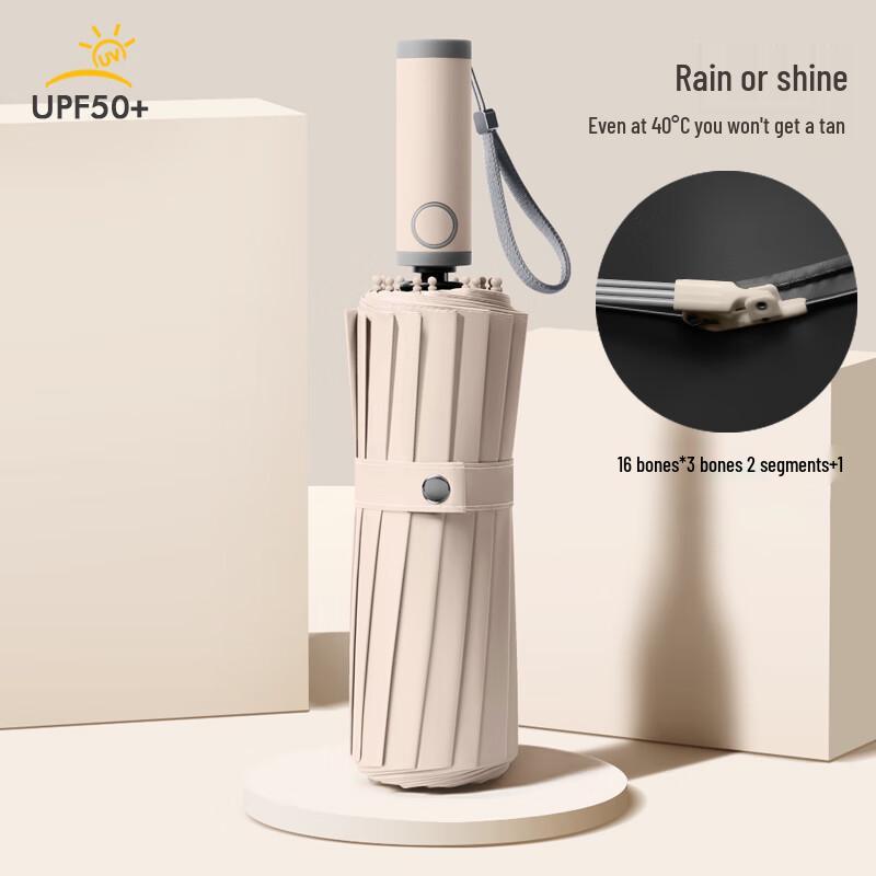 Mido Automatic Tri-fold All-Weather UV Protection Umbrella