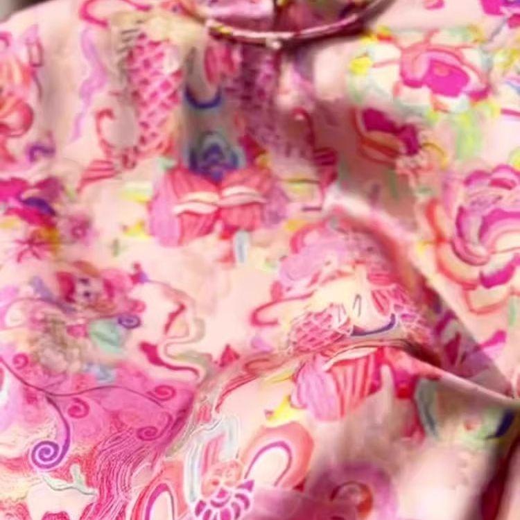 Summer Elderly Versatile Printed Temperament Short Sleeve 2025 Summer Shirt Top