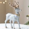 Glittering Glitter Deer Decor Flocking Fabric PVC Christmas Deer New Xmas Tree Pendant  Home