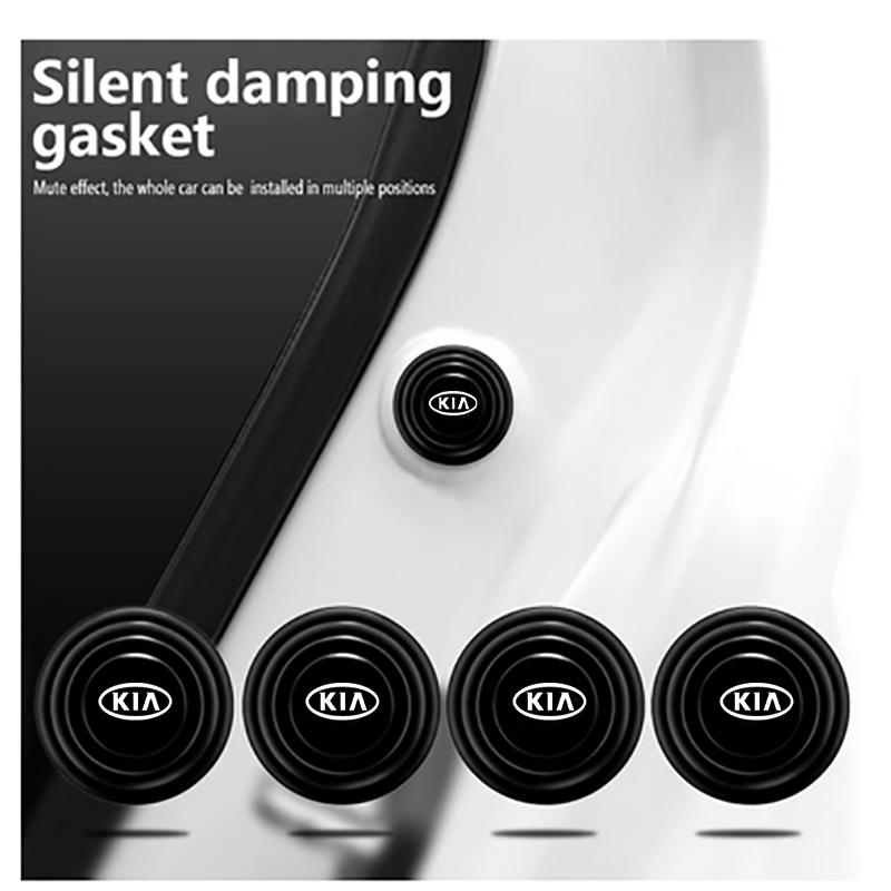 RYQB9 Car Silicone Door Shock Absorber Stickers Soundproof Buffer Pad for Kia Rio Ceed Sportage Cerato Soul Picanto Auto Accessories