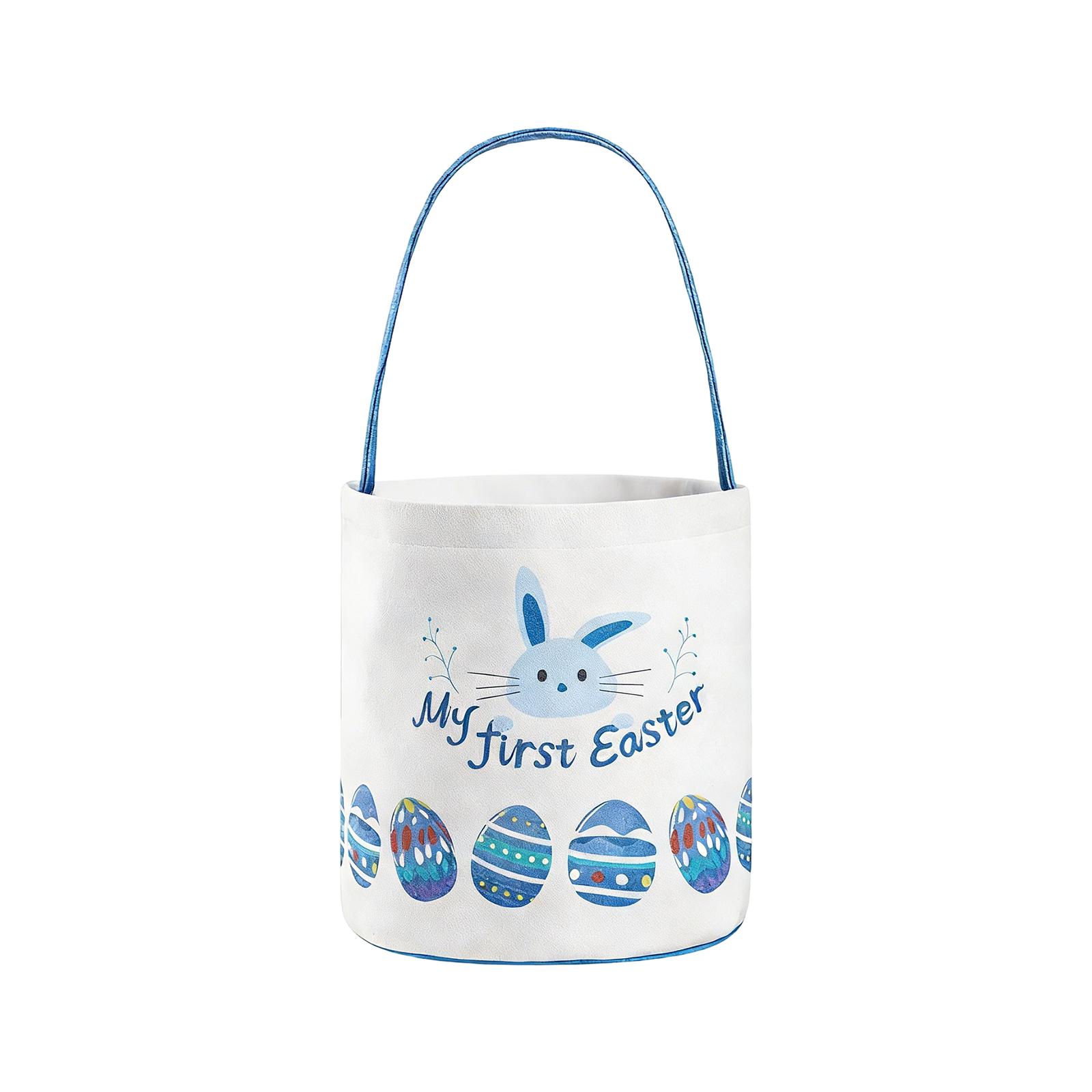 

My First Easter Bunny Basket - Reusable Canvas Tote For Kids Egg & Gift Bag
