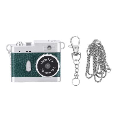 Keychain Camera 720P HD 5MP Digital Tiny Camera Video Recorder with 0.96in LCD Screen 32GB Memory Card LED Fill Light