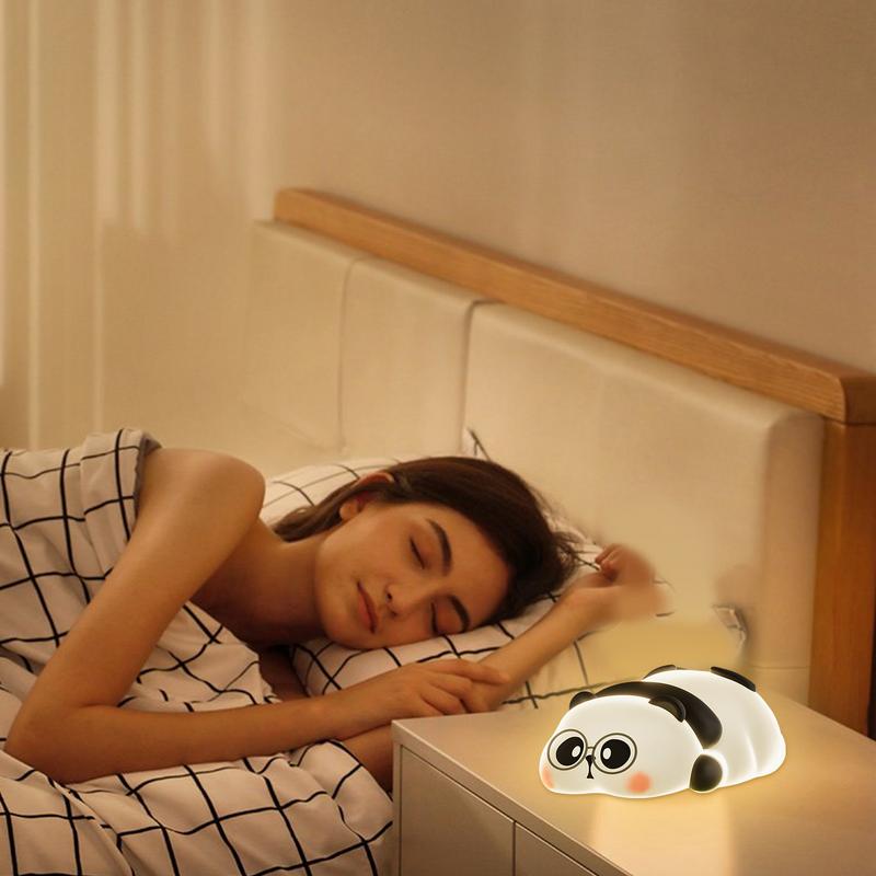 Silicone Panda Light LED Panda Night Light For Kids Sleep 3 Lighting Modes Touch Control Nursery LED Mood Lamp For Toddler Baby