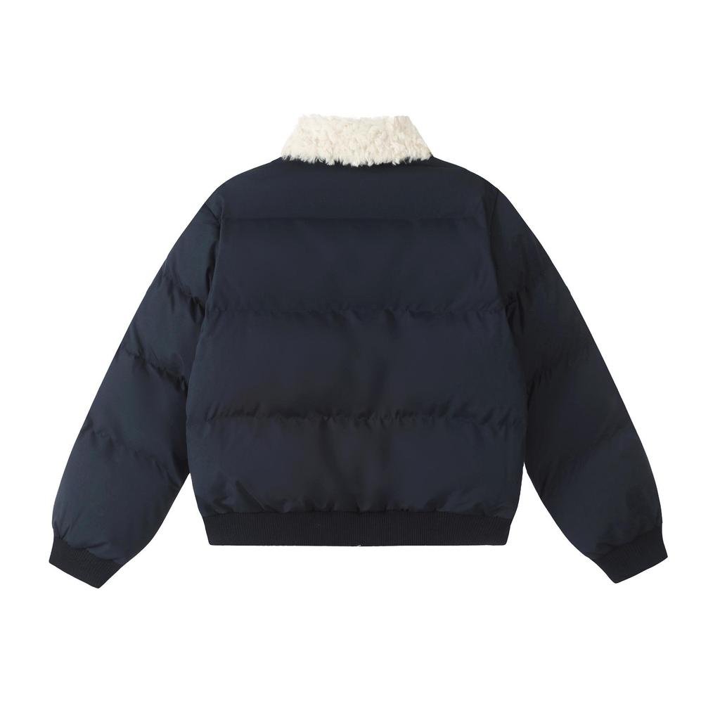 2025 American-Style Cotton Jacket with Lamb Wool Lapel – Thick, Warm, and Hot-Selling Winter Coat