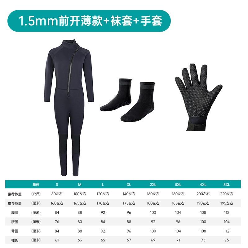 1.5mm Womens Full Wetsuit With