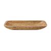 Hand Carved Wood Tray 12x6 Rustic Decorative Holder Natural Grain Flowers or Home Accent Display