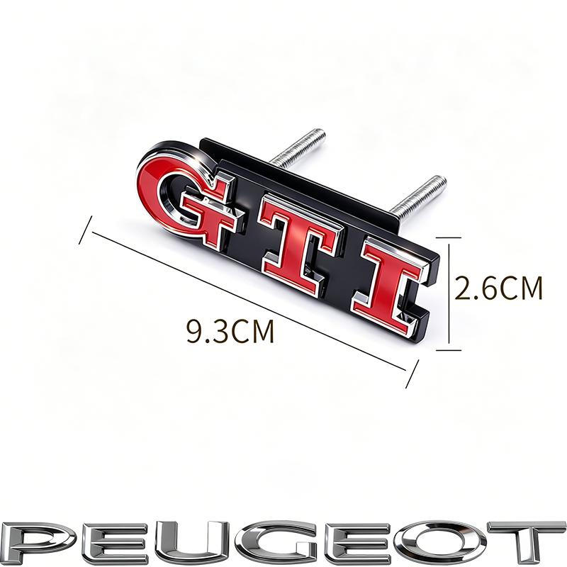 3D Metal GTI Logo Car Front Grille Emblem Badge Tire Valve For VW GTI Polo Golf MK6 7 Passat Tiguan Jetta Touareg Beetle TouranNB8