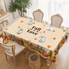 1 Thanksgiving Tablecloth - Printed With Pumpkin, Sunflower, Log Cabin And Autumn Leaves - Durable Polyester