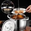 4L Oil Filter Pot Stainless Steel Lard Strainer Cooking Oil Strainer Grease Keeper Storage Container Oil Bottle Kitchen Tools