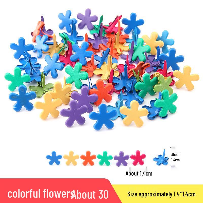 Colorful Children's Handmade Double-Legged Split Brad Nails for DIY Decoration