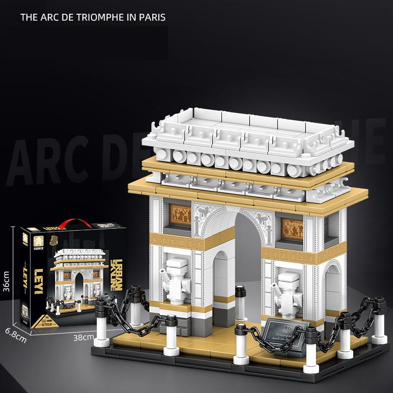 TOYLINX Building Blocks Architectural Model Set Landmarks Canton Tower Arc De Triomphe Big Ben Oriental Pearl Tower for Kids