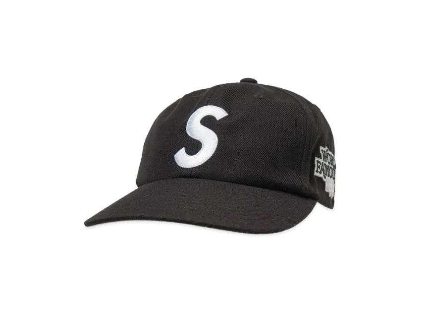 806587 Supreme World Famous S Logo 6-Panel (26SS)  Black One-Size