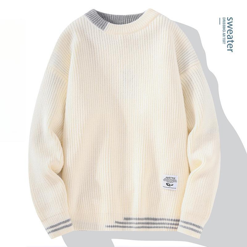 Men's Fall/Winter Sweater - Loose Round Neck Fashion Casual Knit Top Comfortable Warm Comfortable Knit Sweater