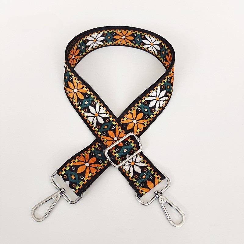 Ethnic Style Bag Accessories Color Printed Webbing Luggage Wide Shoulder Strap Single Shoulder Oblique Span Extended Bag Strap