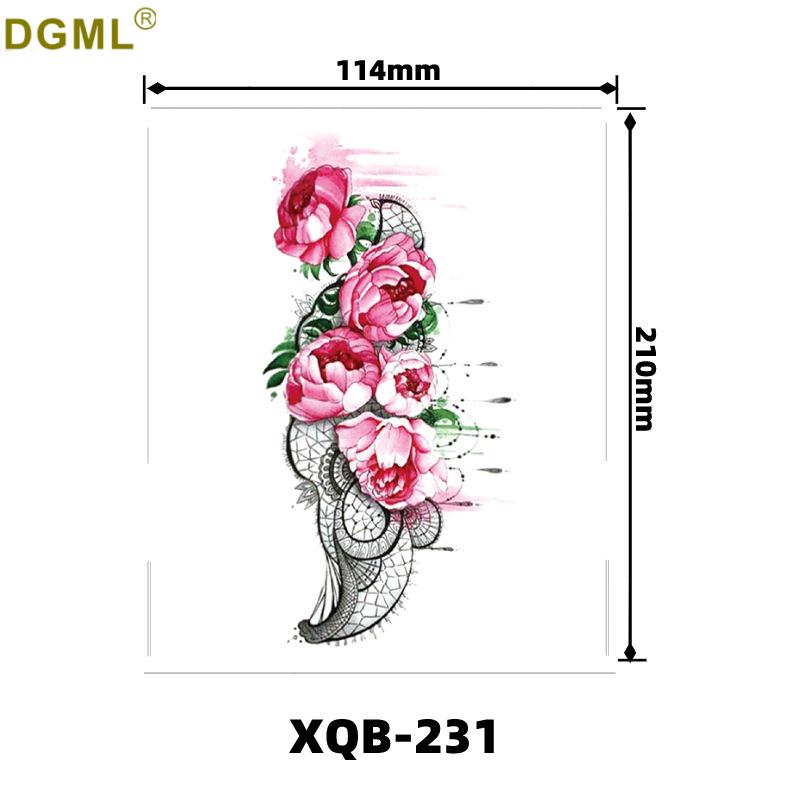 Cartoon Waterproof Full and Half Arm Tattoo Stickers with Creative Color Designs