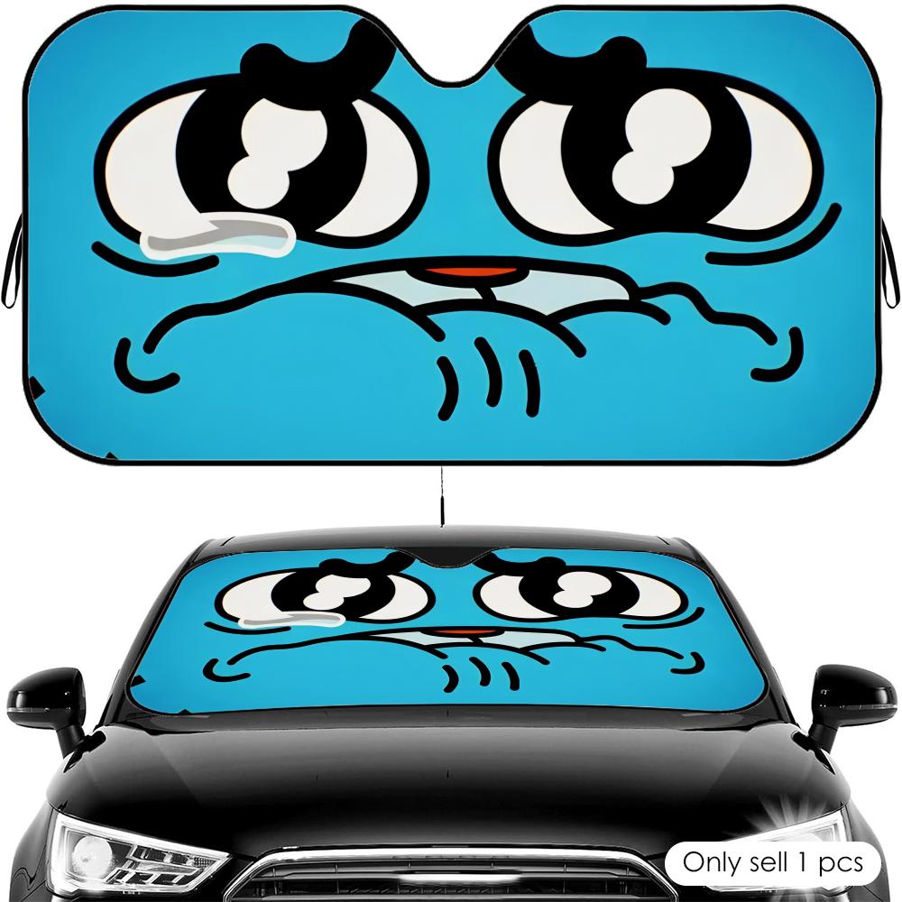 Funny Cartoon Eye Sun Visor Car Windshield Sun Shade UV Protection Heat Insulation Cover Universal Sun Protector