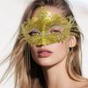 Rhinestones Fringe Half Face Mask Elegant Costume Accessory For Party Stage Performances