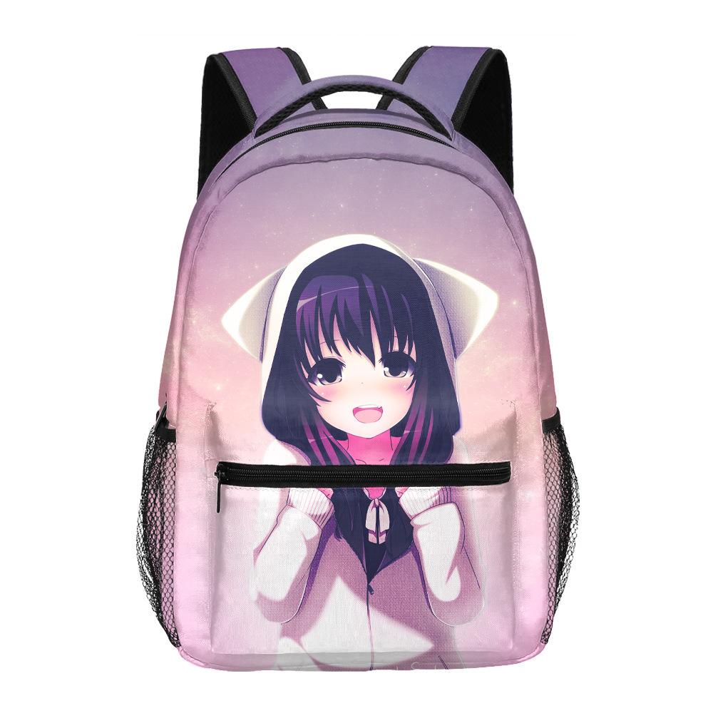 Sac à dos pour étudiant Anime Chat Classique Populaire Nouveauté Sacs à dos pour cahiers Impression 3D Oxford Imperméable Sacs à dos de voyage pour garçons/filles