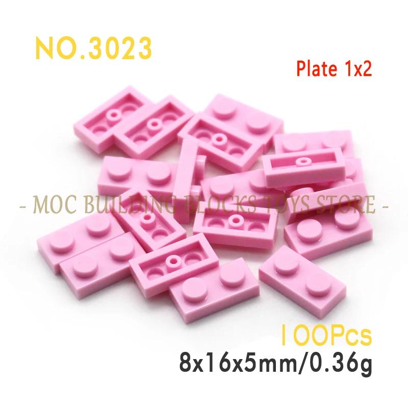 Moc Parts 3023 Plate 1X2 Building Block Bricks Classic Diy Architecture Creative Education Compatible With Accessories Toys