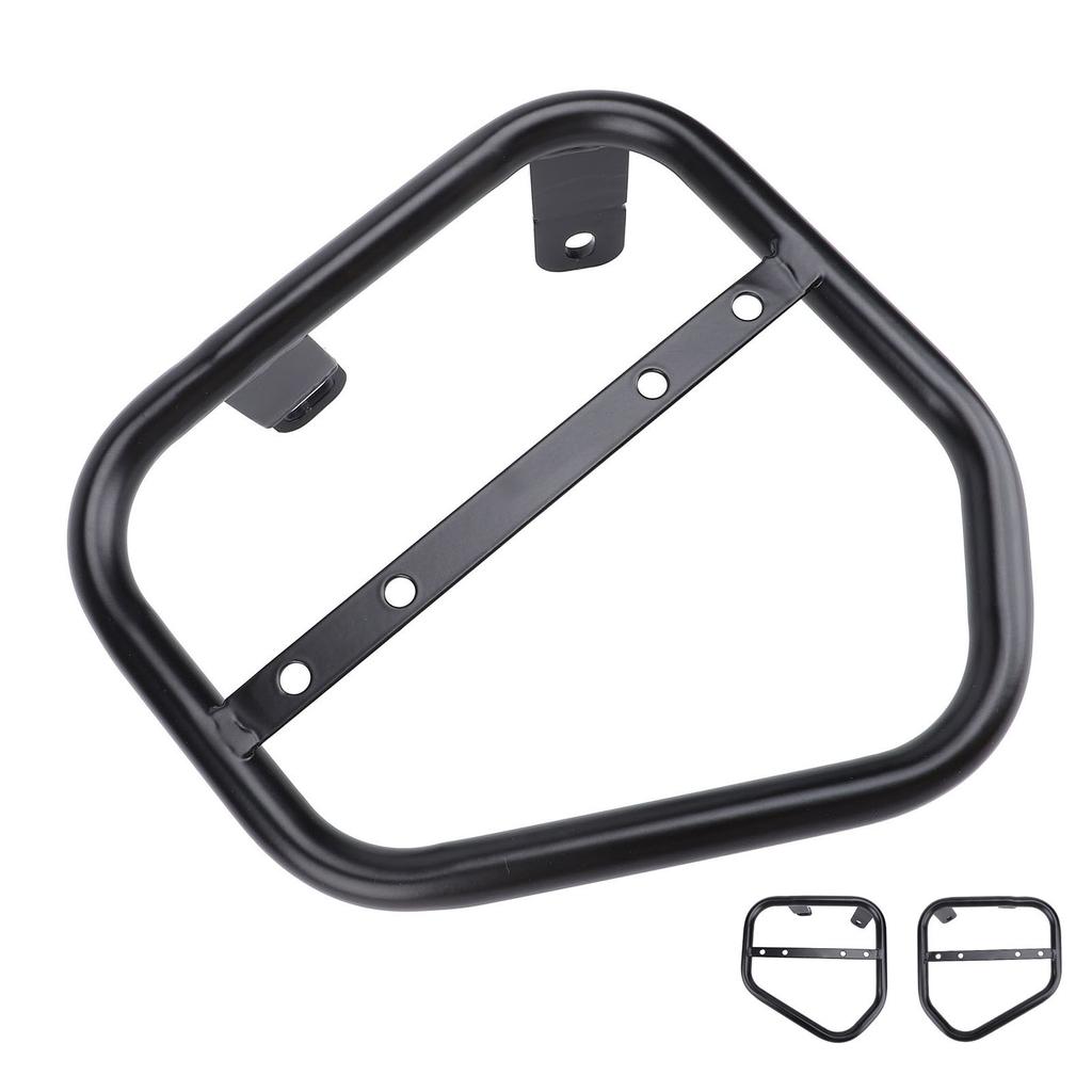 Motorcycle Side Trunk Bag Bracket Extra Storage Iron Motorcycle Side Mount Luggage Shelf for Scrambl